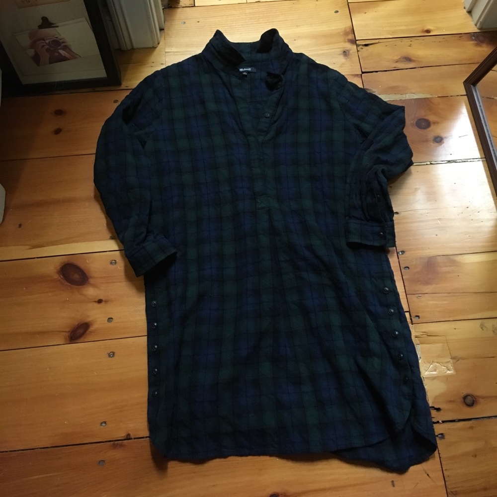 Night watch flannel shirt dress